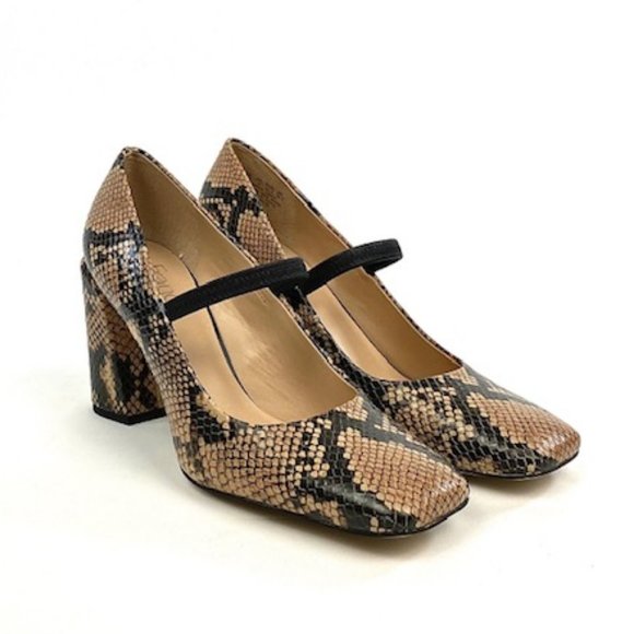 Franco Sarto Halo Snake Print Leather Square Toe Mary Jane Pump, 8 & 9 - Picture 6 of 11